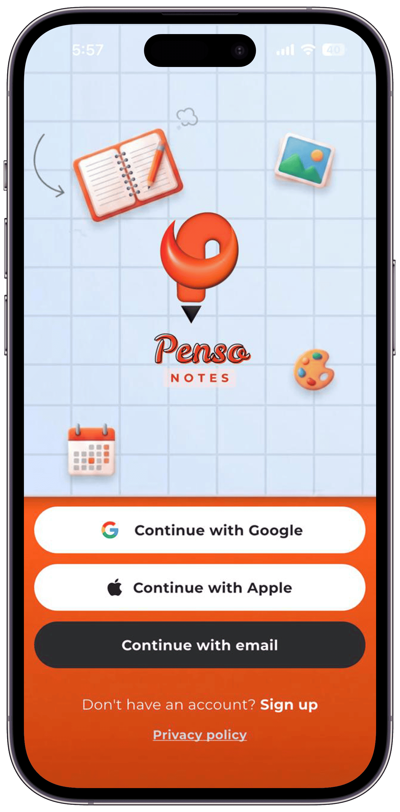 Penso Notes splash screen