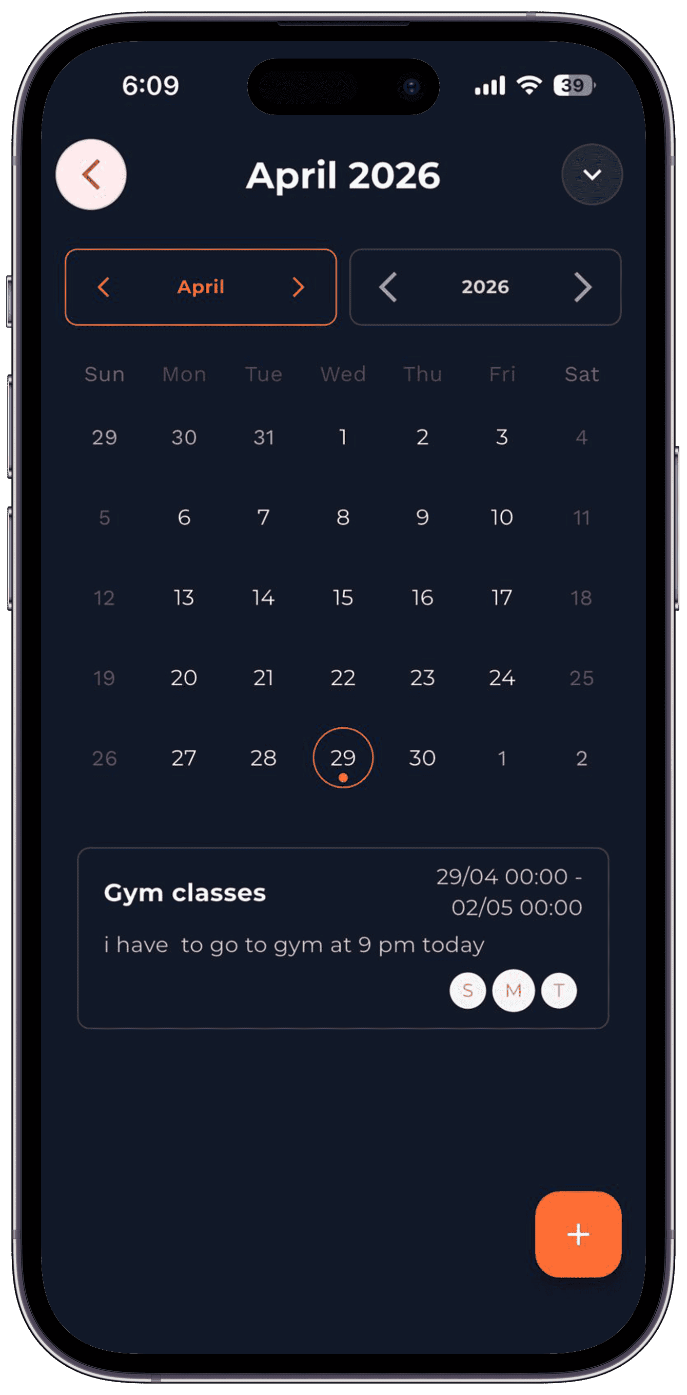 Calendar and reminders